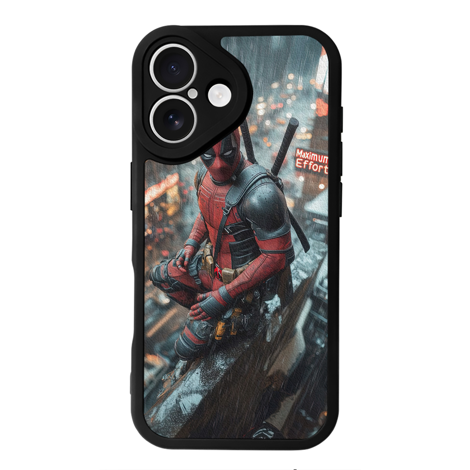 （画像用） Deadpool デッドプール 【iPhone 16シリーズ対応】シリコンスマホケース（レザー調） 材質：シリコン